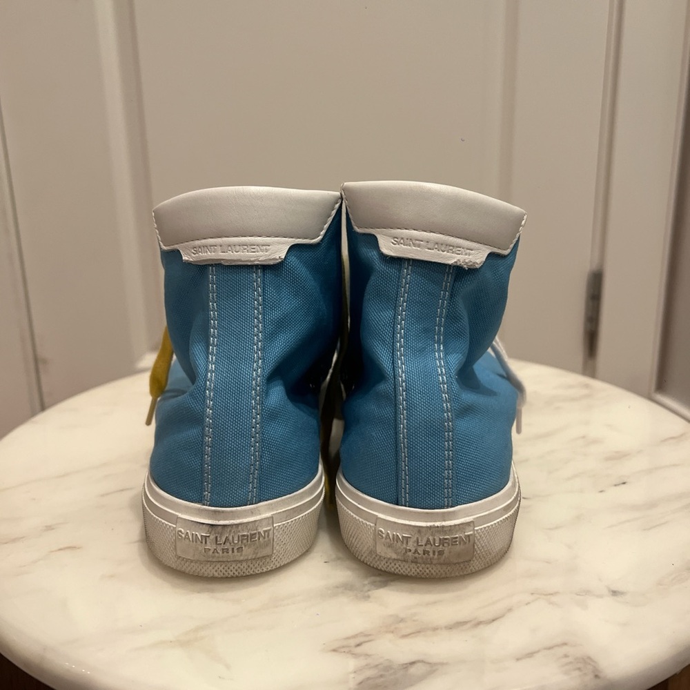 Saint Laurent blue high top sneakers - Picture 3 of 7